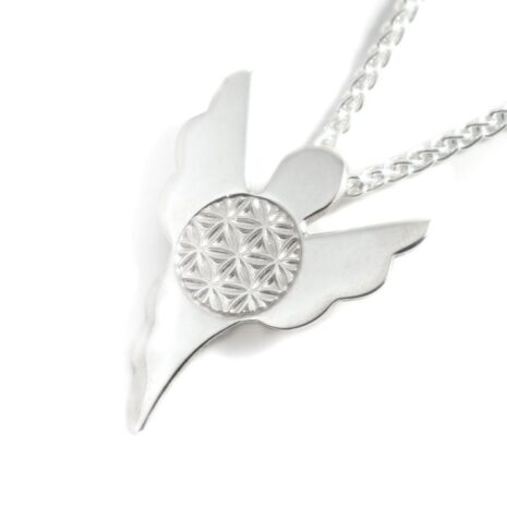 Collana angelo piccolo in argento naturale di Synergos