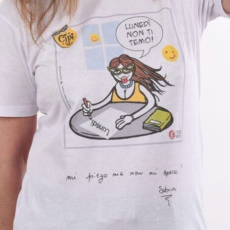 Tshirt Lunedì non ti temo La CIPI di Sabrina Brunelli