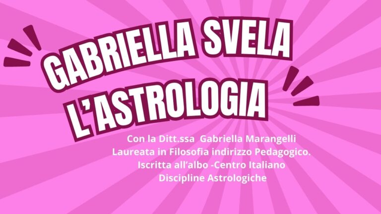 Miniatura di Gabriella svela l'astrologia